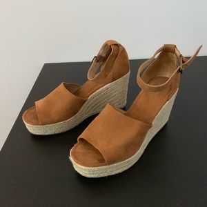 Suede Wedge Sandals